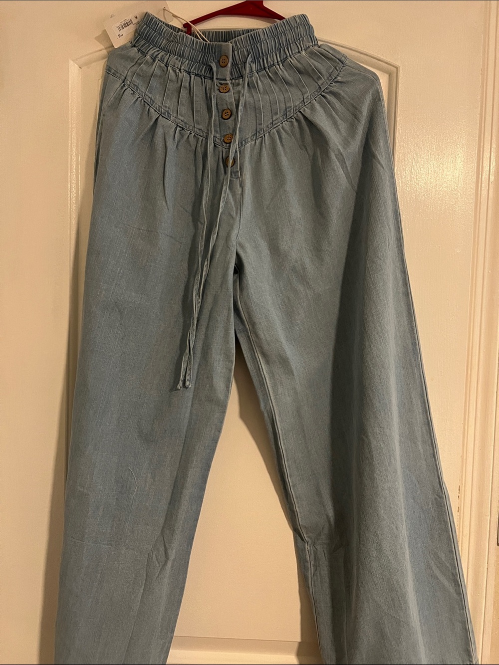Altar'd State Light Blue High-Rise Wide-Leg Pants